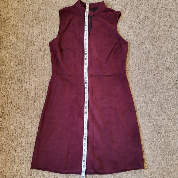 Lysse Burgundy Sleeveless Mock Neck Mini Dress Size XSmall New - Picture 4 of 12